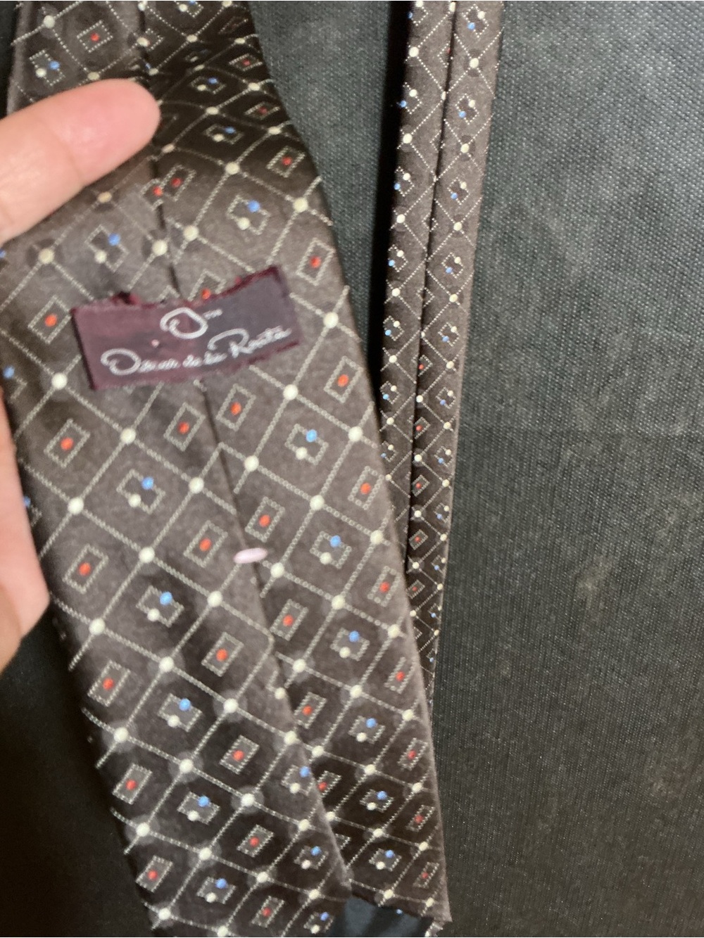 Brown Patterned Silk Tie